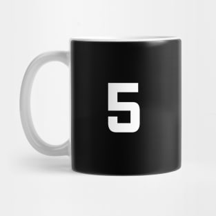 Number Five - 5 - Any Color - Team Sports Numbered Uniform Jersey - Birthday Gift Mug